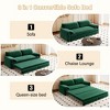 YONWAY 73" Queen Pull Out Sofa Bed with Side Storage, 3-in-1 Convertible Sleeper Sofa Velvet Loveseat Bed, for Living Room,Bedroom,Apartment,Office - 3 of 4