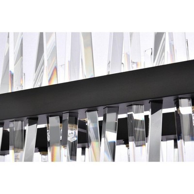 Serephina Black Crystal 20-Light Rectangular Chandelier