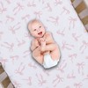 Lambs & Ivy Coquette Bows Aesthetic Pink Cotton Baby Fitted Crib/Toddler Sheet - 2 of 4