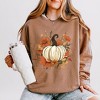 Simply Sage Market Women's Lightweight Garment Dyed Graphic Sweatshirt Fall Pumpkin Floral - 2 of 4