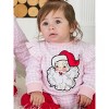 RuffleButts Baby Girls Applique Sweatshirt Bubble Romper - 3 of 4