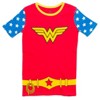 DC Comics Justice League Wonder Woman Girls Pajama Shirt and Shorts Sleep Set Toddler - 3 of 4