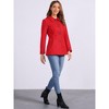 INSPIRE CHIC Women's Work Office Winter Overcoat Single Breasted Point Collar Pea Coat - 3 of 4
