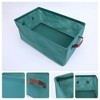Unique Bargains Collapsible Canvas Storage Bin with Handles for Shelves Closet 1 Pack - 2 of 4