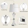 ROTTOGOON Touch Control Table Lamp for Bedrooms 3 Way Dimmable White Drum Shade Nightstand lamp Set of 2 with 2 USB Charging Port(Bulbs Included) - 4 of 4
