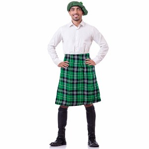 Skeleteen Scottish-Inspired Kilt Costume - Green - 1 of 3