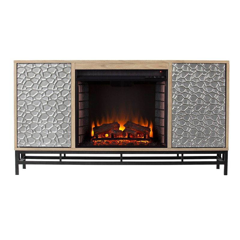 Dernal Fireplace with Media Storage Natural - Aiden Lane, 4 of 13