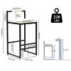 24.8" Counter Bar Stools Set of 2 with Faux Leather Upholstered & Modern Metal Frame for Kitchen Island,Dining-Baofuwish - 4 of 4