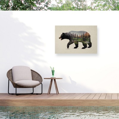 "The North American Black Bear" Outdoor Canvas