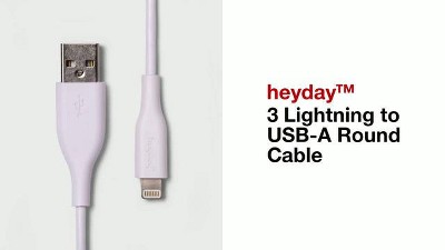 3' Lightning To Usb-c Round Cable - Heyday™ White : Target