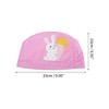 Unique Bargains Kid's Knitted PU Cartoon Carrot Rabbit Swim Cap 1 Pc - 4 of 4
