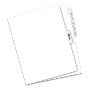 Avery Preprinted Legal Exhibit Side Tab Index Dividers, Avery Style, 11-Tab, 1 to 10, 11 x 8.5, White, 1 Set - 1 of 4