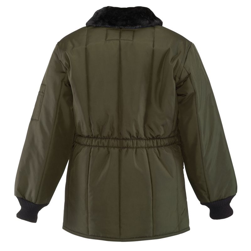 RefrigiWear Men's Iron-Tuff Jackoat Insulated Workwear Jacket with Fleece Collar, 3 of 8