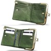 Clotth Women’s Vintage RFID Bifold Wallet - Compact Slim Design with Zipper Coin Pocket & Kiss Lock,PU Leather for Daily Use & Travel - 2 of 4