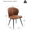 Set of 2 Modern Dining Chairs - Ergonomic Fabric Upholstered w/Oak Legs - 300lb Capacity - Scratch-Resistant & Easy Assembly for Dining Room - 3 of 4