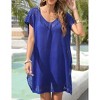 Women's Hollow Out Swimsuit Coverup Bathing Suit Beach Cover Up Swimwear Dress - 3 of 4