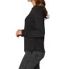 Women's Long Sleeve Crew Neck Metallic Thread Knit Top - Democracy - 2 of 4