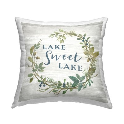 Stupell Industries Sweet Lake Quote Rustic Floral Botanical Frame
