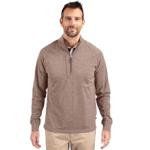 Cutter & Buck Adapt Eco Knit Heather Mens Quarter Zip Pullover - 1 of 2
