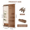 Angel Sar Wall Mounted Full Length Mirror with Shelf & Hook, Multifunctional Rubber Wood Mirror for Bedroom, Living Room, or Entryway - 3 of 4