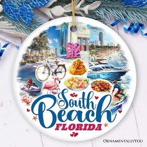 South Beach Artistic Culture Christmas Ornament, Florida Souvenir and Gift| OrnamentallyYou - 1 of 4