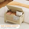 Storage Chest, Storage Bench with Safety Hinge, Flip Top Wood Blanket Storage Trunks Chest for Entryway, Living Room - 3 of 4