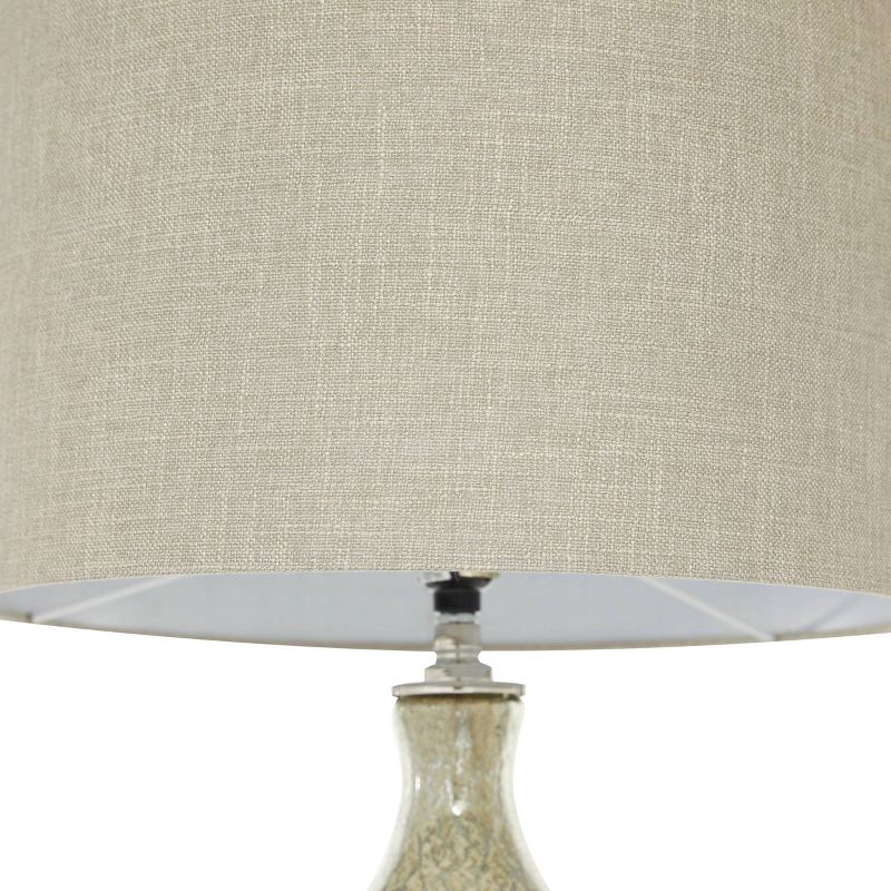 Glam Glass Table Lamp with Faux Mercury Glass Finish Silver - Olivia &#38; May, 6 of 24
