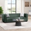 Elegant Green Upholstered 3-Seat Sofa with Tuxedo Design, Birch Wood Legs and Modern Block Silhouette for Living Room-Maison Boucle - 3 of 4