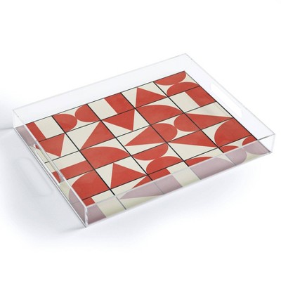 17" x 14" Acrylic Alisa Galitsyna Geometric Puzzle Tray - society6