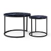 Maliang Set of 2 Coffee Table, Nesting Side Round End Table for Living Room - 4 of 4
