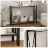 43 Inch Console Table, 2-Tier Narrow Console Sofa Side Table, Premium Entryway Furniture for Hallway Living Room - 2 of 4