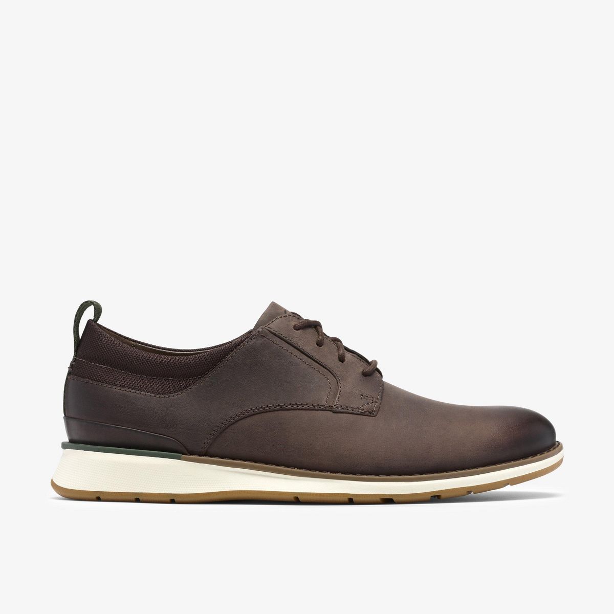 Clarks Mens Flex Hybrid Dark Brown Lea Shoes