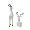 Transpac Resin 13 in. Off-White Christmas Reindeer with Glitter Accent Figurines Set of 2 - 3 of 4
