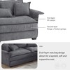 Whisen Oversized L-shaped Luxury Sectional Sofa with Bentwood Armrests, Ultra Thick Double Cushions and Ottoman - 4 of 4