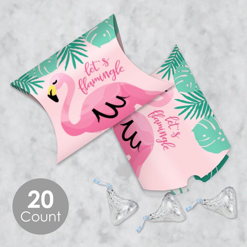 Big Dot of Happiness Pink Flamingo - Favor Gift Boxes - Tropical Summer Party Petite Pillow Boxes - Set of 20, 2 of 9