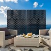 CAVINAS Matrix Metal Decorative Patio Screens, Outdoor & Indoor, Freestanding Decorative Privacy Screen for Deck Balcony Patio - 3 of 4