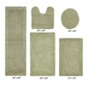 Edge Bath Rug 100% Premium Cotton Ultra-Soft Water Absorbent Tufted Solid Reversible 5 Piece Bathroom Rug Set for Machine Washable Bathmat - 2 of 4