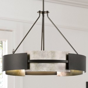 Urban Ambiance Luxury Cosmopolitan Indoor Pendant,  20''H x 26"W x 26''D,  Matte Black Finish, UHP4703 - 1 of 4