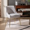 WestinTrends Upholstered Performance Velvet Accent Chair With Metal Leg - 2 of 4