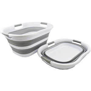 SAMMART 40L (10.5 gallon) Collapsible Plastic Laundry Basket - 1 of 4