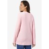 Woman Within Plus Size Embroidered Thermal Henley Tee - 3 of 4