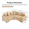 Aukfa Oversized Cloud Modular Sectional Sofa with Movable Ottoman, Corduroy Fabric, Extra-Thick Armrests,Easy Assembly, Ergonomic£¬Camel - 4 of 4