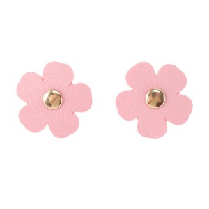 Unique Bargains Faux Leather Flower Shoelace Charms 1 Pair - 1 of 4