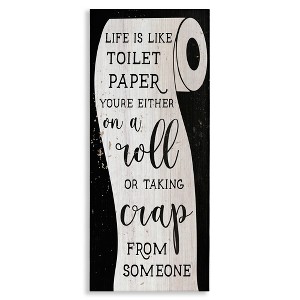 Stupell Industries Like Toilet Paper Funny Bathroom, 17" x 40" - 1 of 4