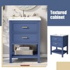 24" Bathroom Vanity with Ceramic Sink, Modern Storage Cabinet with 2 Drawers, Single Basin Vanity Top with Anti-Spill Hole - ModernLuxe - 4 of 4