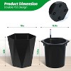 Acekool Set of 2 Self-Watering 16" Tall Planters with Wheels, Water Level Monitor, Large Indoor Outdoor Flower Pots, Drainage, Black - 3 of 4