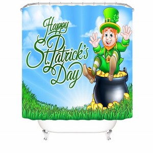 Happy St. Patrick's Day Shower Curtains for Bathroom Waterproof Fabric Bath Curtain Durable Soft Stylish Bathroom Decor 72x72 Inch - 1 of 1