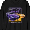 Fast & Furious Now The Party Can Start Crew Neck Long Sleeve Black Adult Tee - 2 of 3