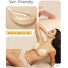 Niidor Strapless Sticky Bra for Women Sticky Bust Silicone Adhesive Bra Invisible Push up Lift Bra for Backless Dress with Nipple Covers - 3 of 4