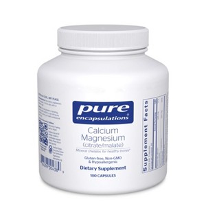 Pure Encapsulations Calcium Magnesium (Citrate/Malate) - Supplement to Support Bone and Cardiovascular Health* - 180 Capsules - 1 of 4